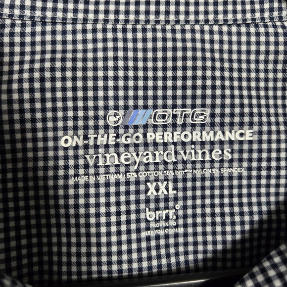 Vineyard Vines L/S Shirt Men 2XL‎ black white OTG On the Go Performance brrr - Picture 2 of 10